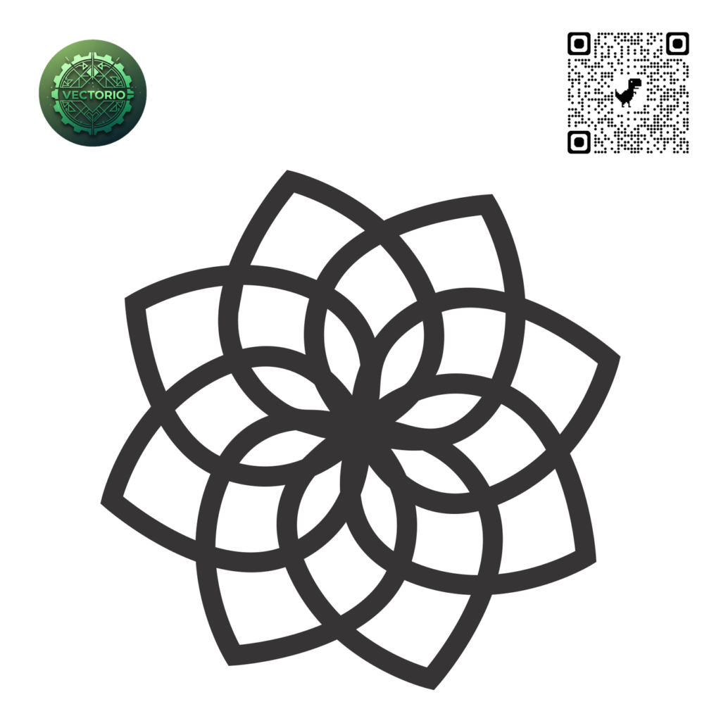 MANDALA 49 vector design for laser cutting and engraving