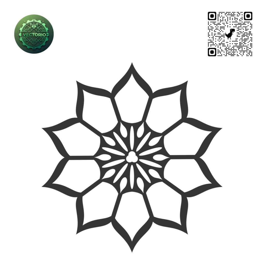 MANDALA 51 vector design for laser cutting and engraving