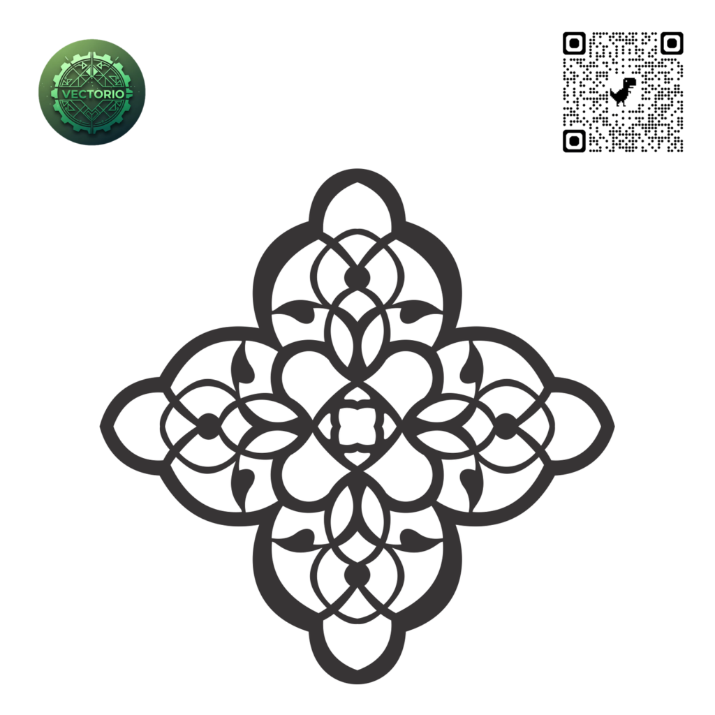 MANDALA 53 vector design for laser cutting and engraving