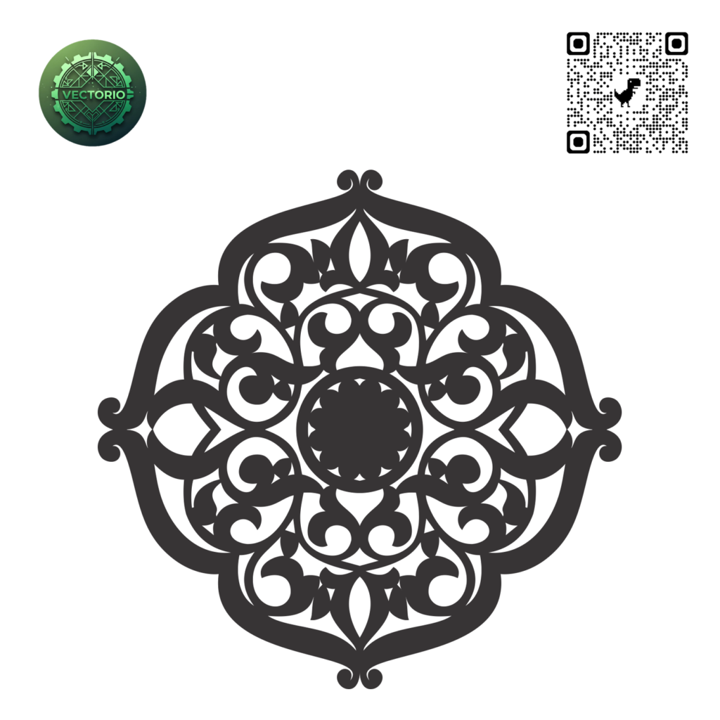 MANDALA 54 vector design for laser cutting and engraving