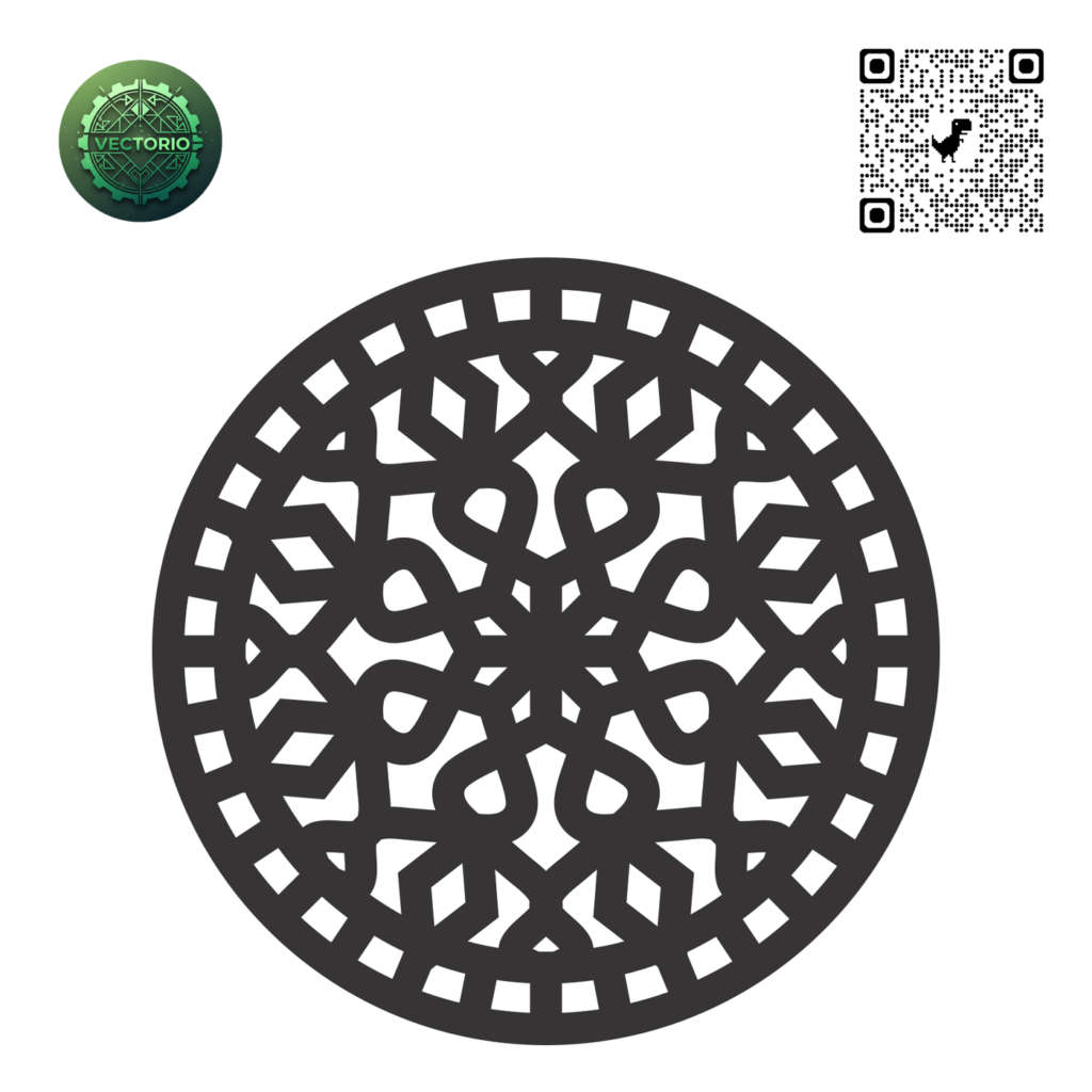 MANDALA 56 vector design for laser cutting and engraving