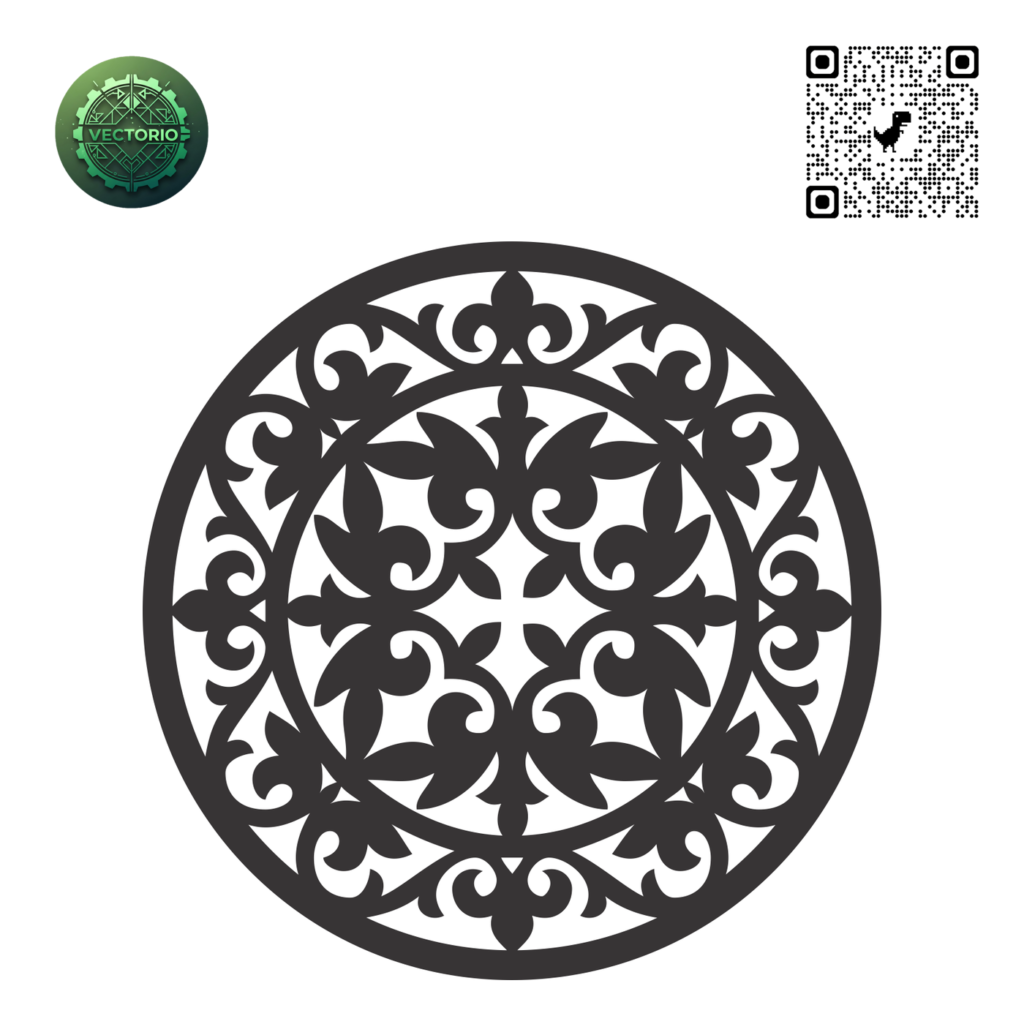 MANDALA 59 vector design for laser cutting and engraving