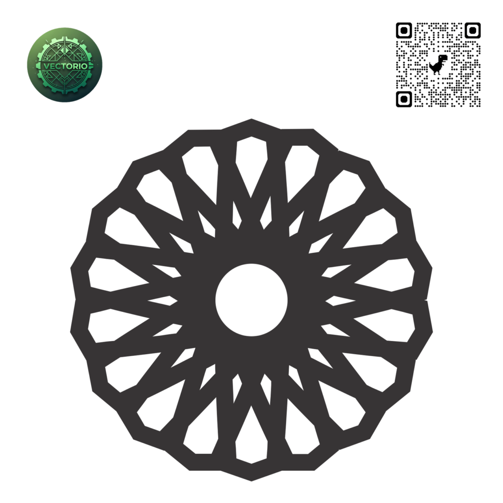 MANDALA 66 vector design for laser cutting and engraving