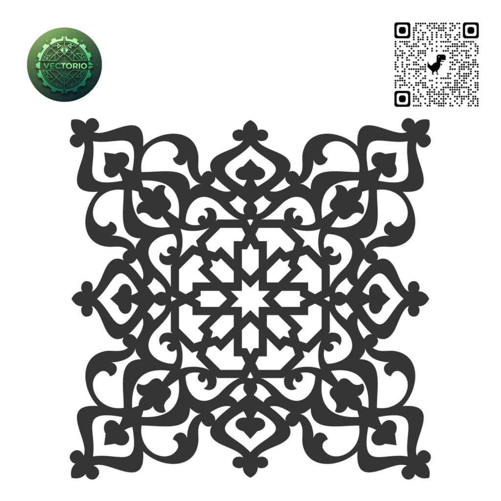 MANDALA 96 vector design for laser cutting and engraving
