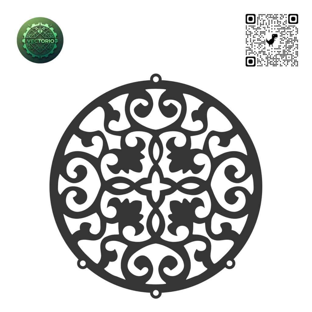 MANDALA FOR DREAMCATCHER 17 vector design for laser cutting and engraving