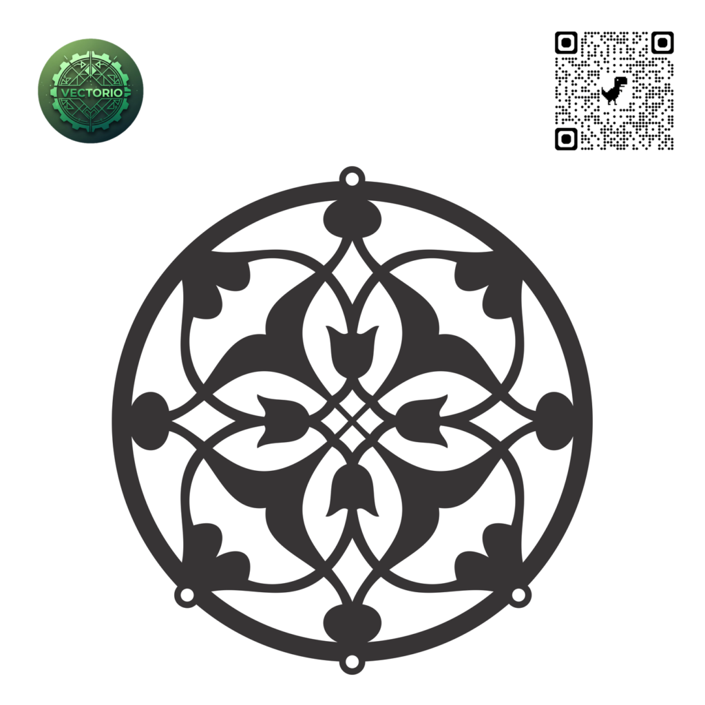 MANDALA FOR DREAMCATCHER 27 vector design for laser cutting and engraving
