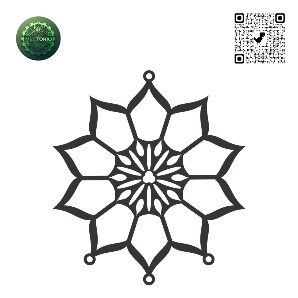 MANDALA FOR DREAMCATCHER 36 vector design for laser cutting and engraving