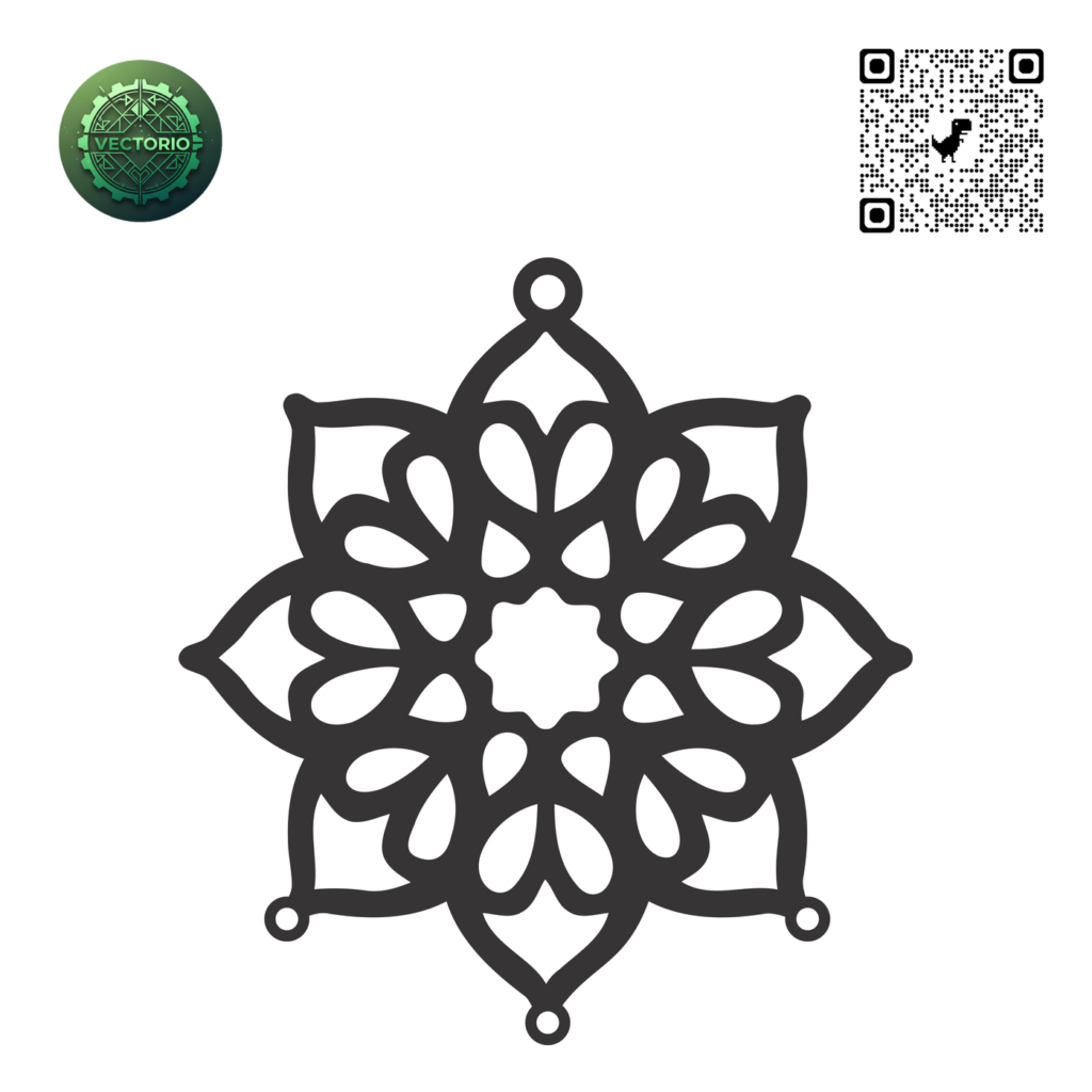 MANDALA FOR DREAMCATCHER 38 vector design for laser cutting and engraving