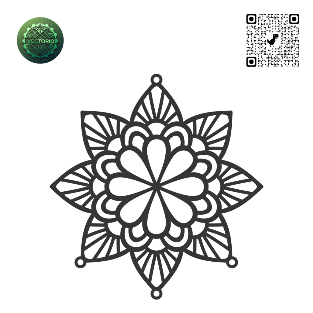 MANDALA FOR DREAMCATCHER 39 vector design for laser cutting and engraving