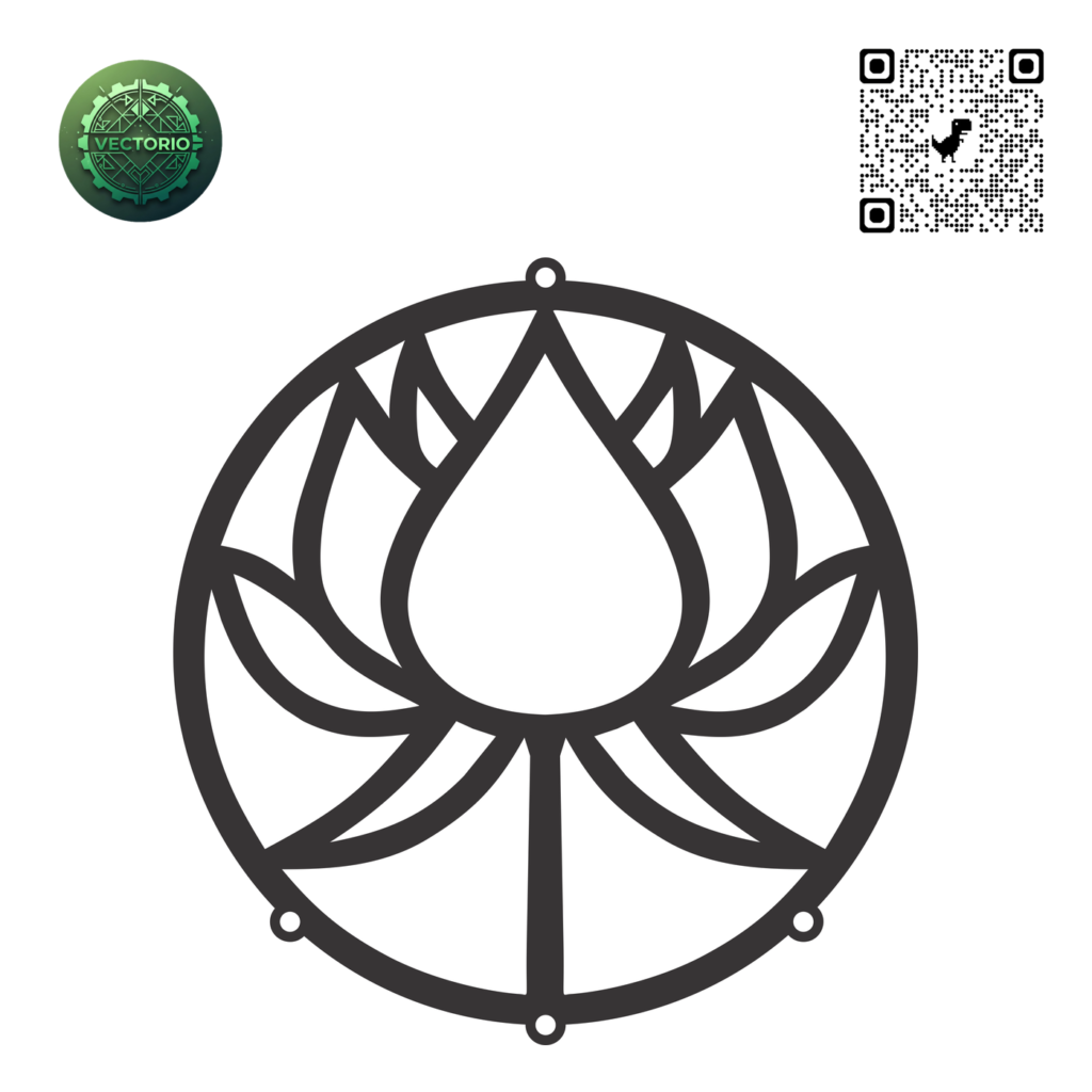 MANDALA FOR DREAMCATCHER 9 vector design for laser cutting and engraving