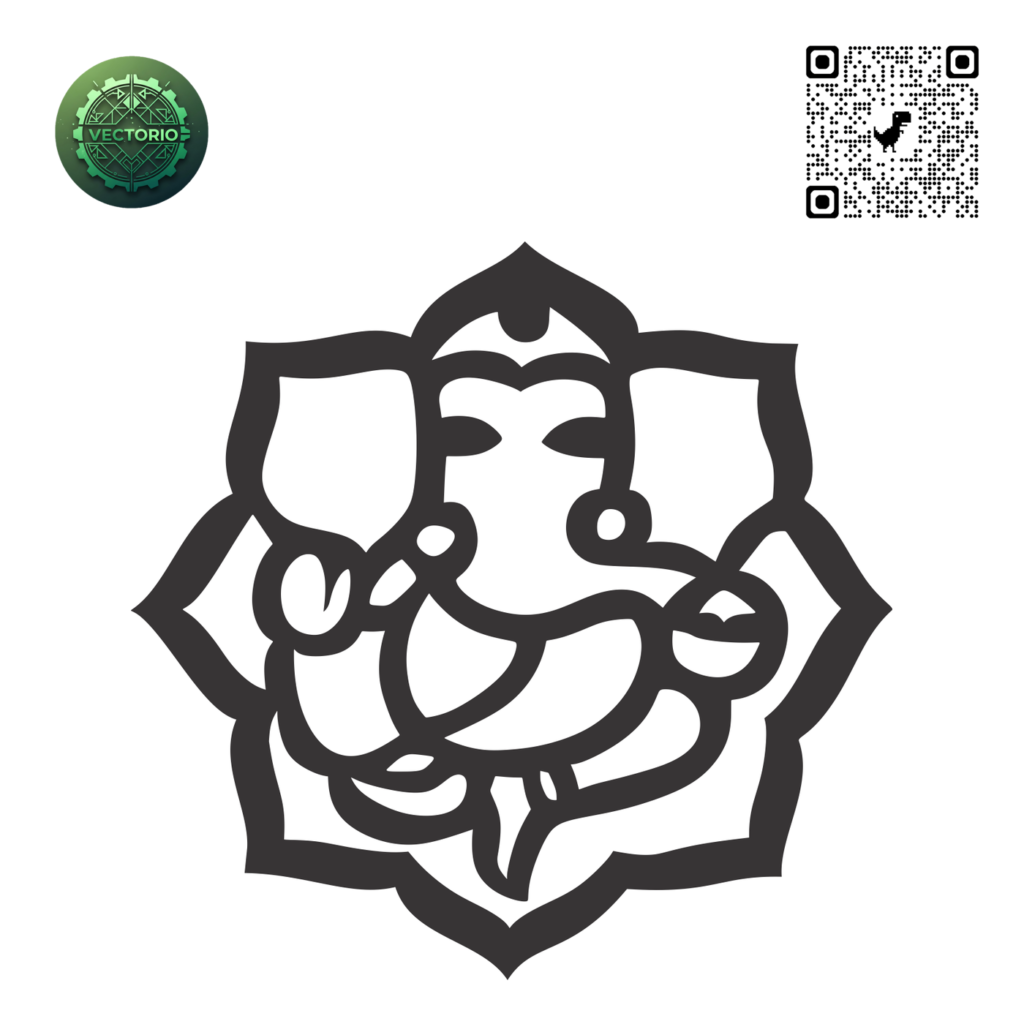 MANDALA GANESHA HINDU vector design for laser cutting and engraving