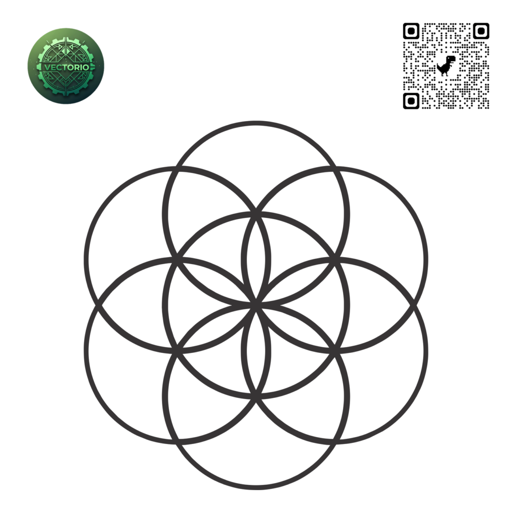 MANDALA SEED OF LIFE vector design for laser cutting and engraving