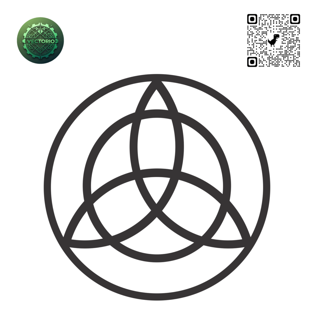 MANDALA TRIQUETRA vector design for laser cutting and engraving