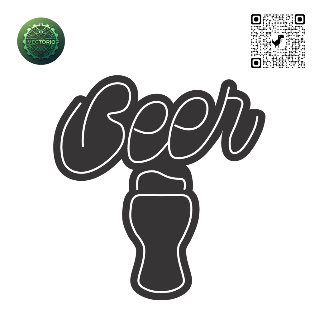 NEON LED - BEER vector design for laser cutting and engraving