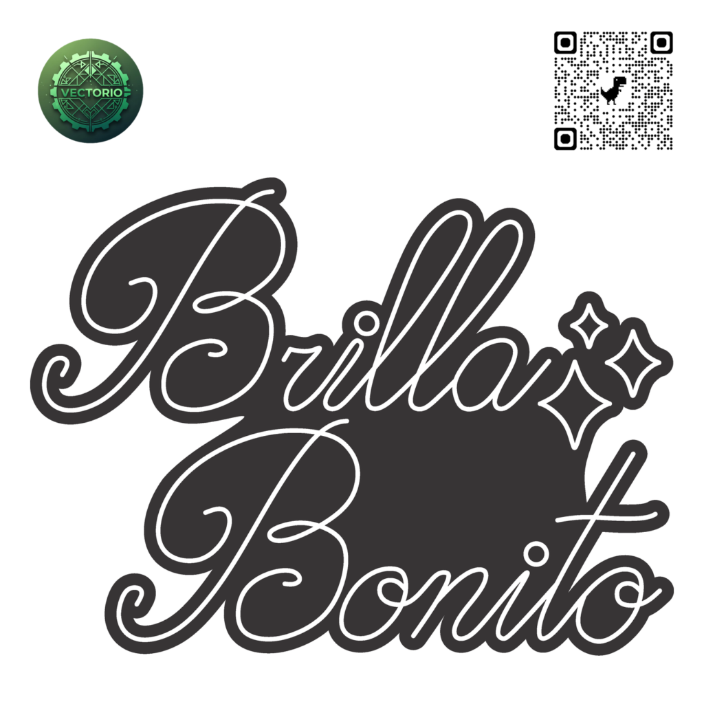NEON LED - BRILLA BONITO vector design for laser cutting and engraving