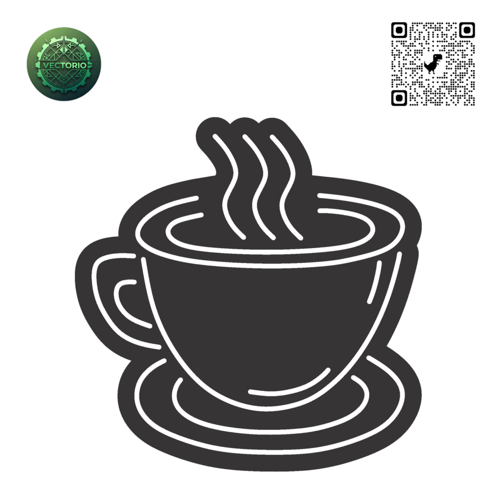 NEON LED - COFEE CUP vector design for laser cutting and engraving