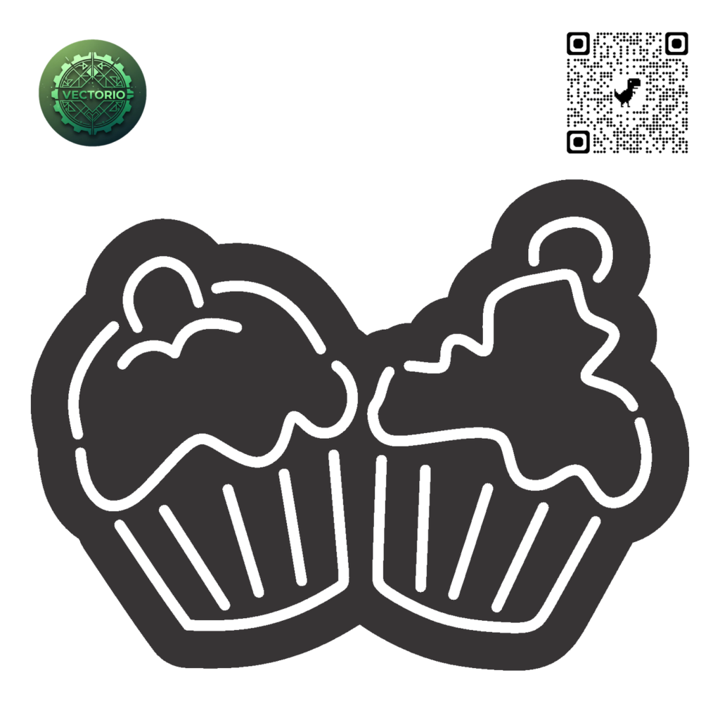 NEON LED - CUPCAKES vector design for laser cutting and engraving