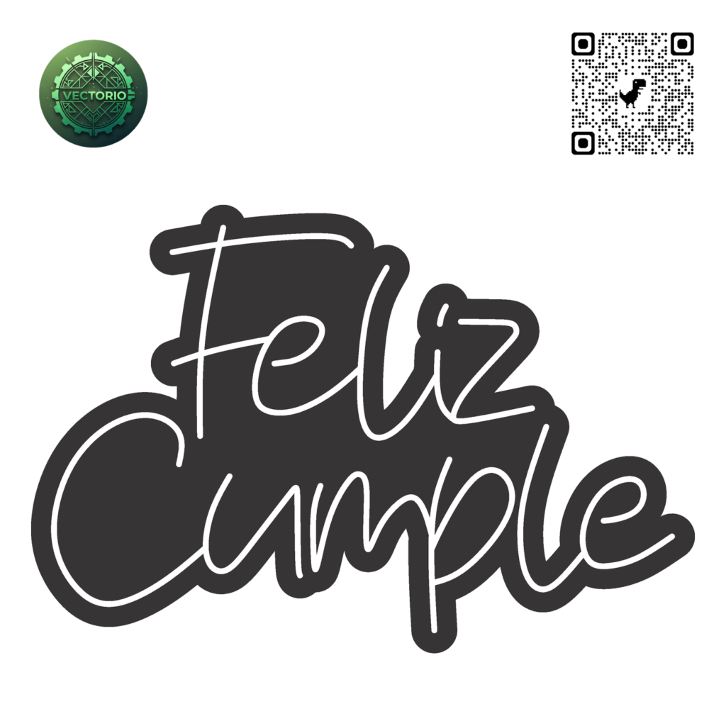 NEON LED - FELIZ CUMPLE vector design for laser cutting and engraving