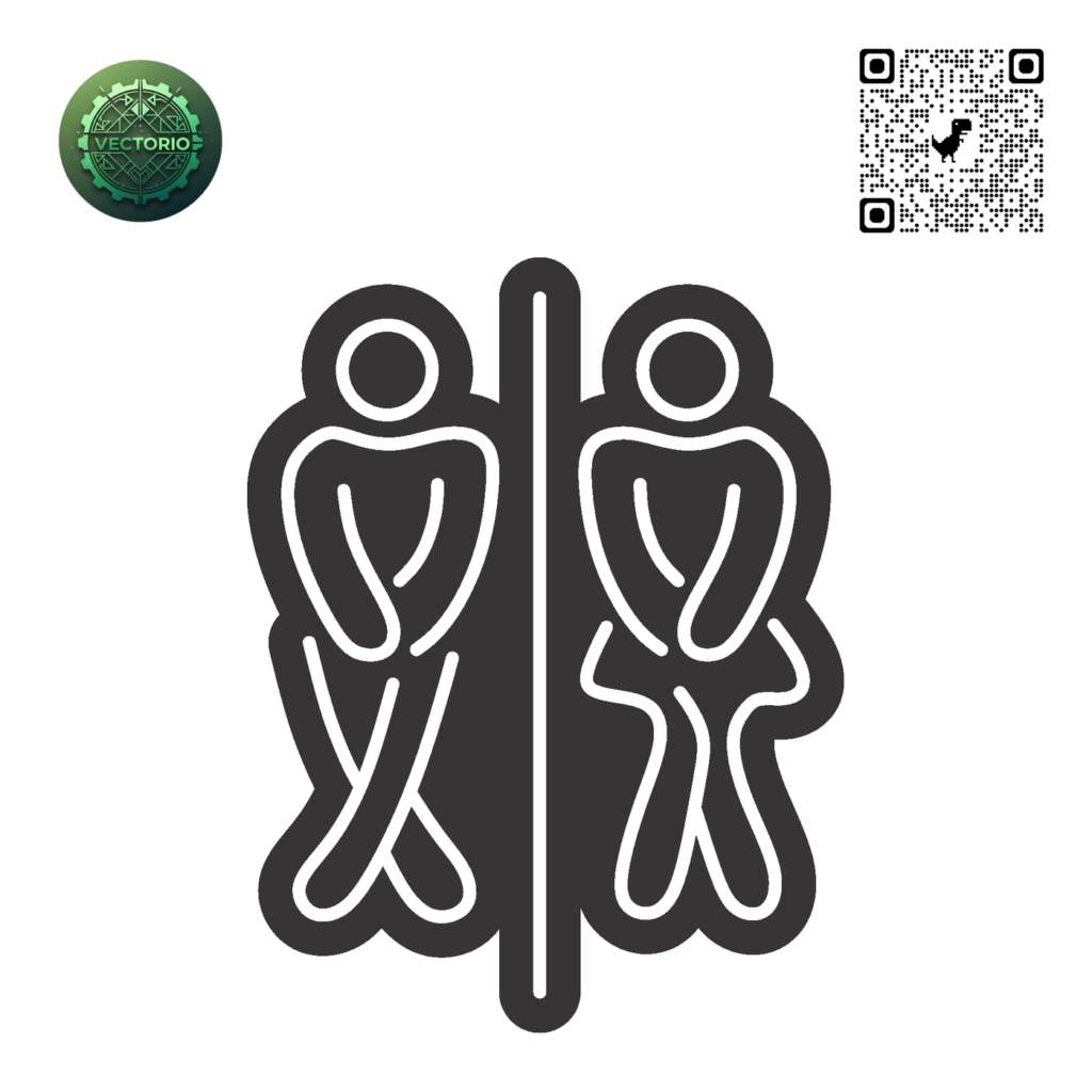 NEON LED - MEN AND WOMEN RESTROOM vector design for laser cutting and engraving