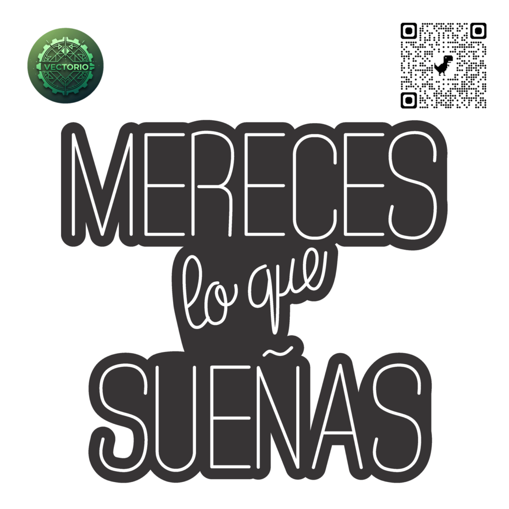 NEON LED - MERECES LO QUE SUEÑAS vector design for laser cutting and engraving