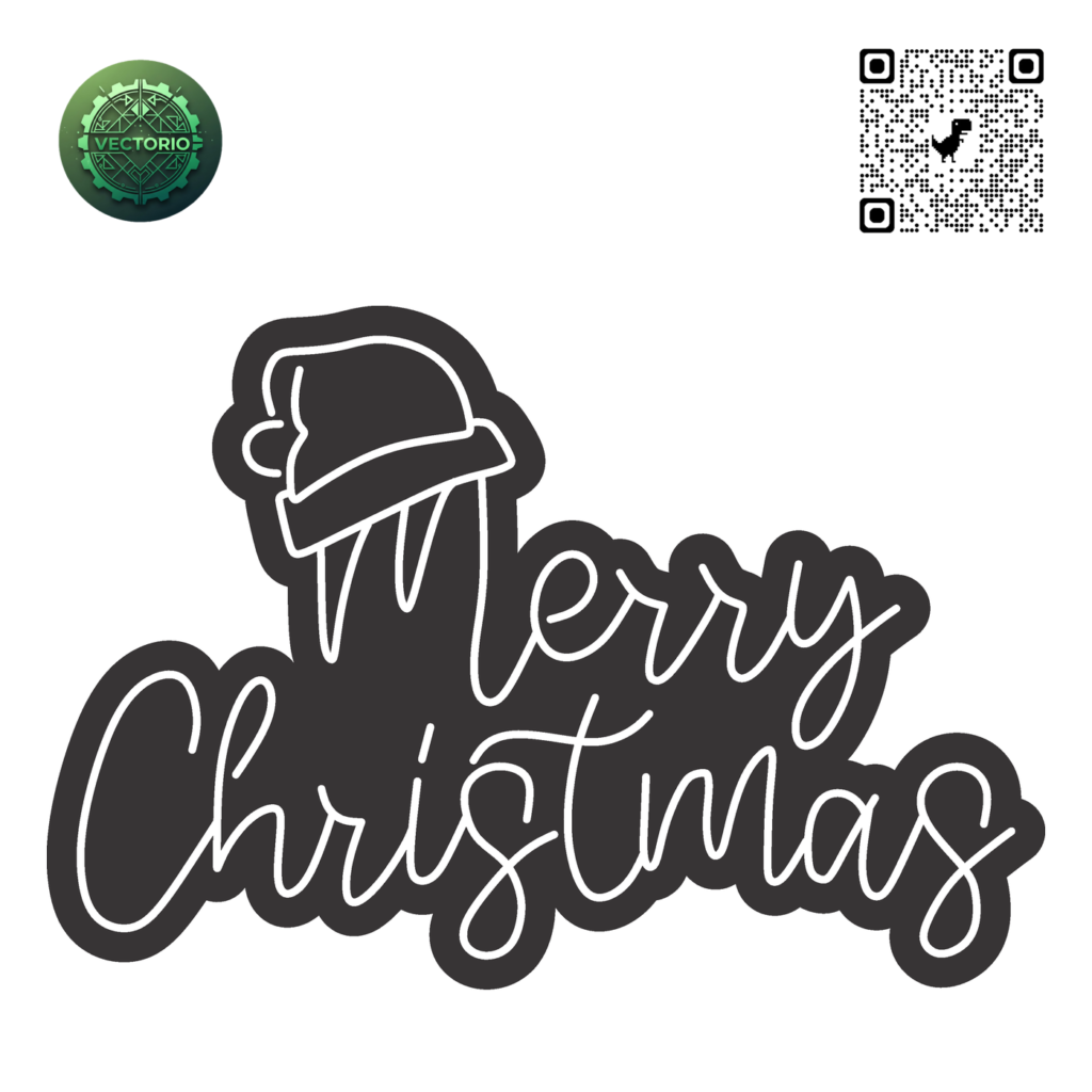 NEON LED - MERRY CHRISTMAS vector design for laser cutting and engraving