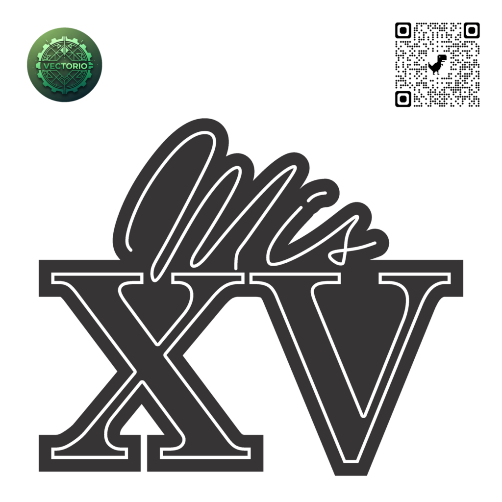 NEON LED - MIS XV 2 vector design for laser cutting and engraving