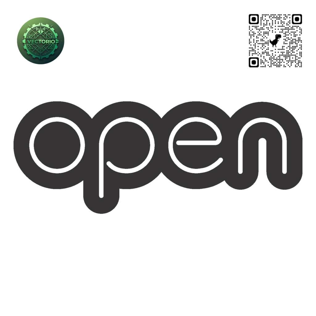 NEON LED - OPEN vector design for laser cutting and engraving