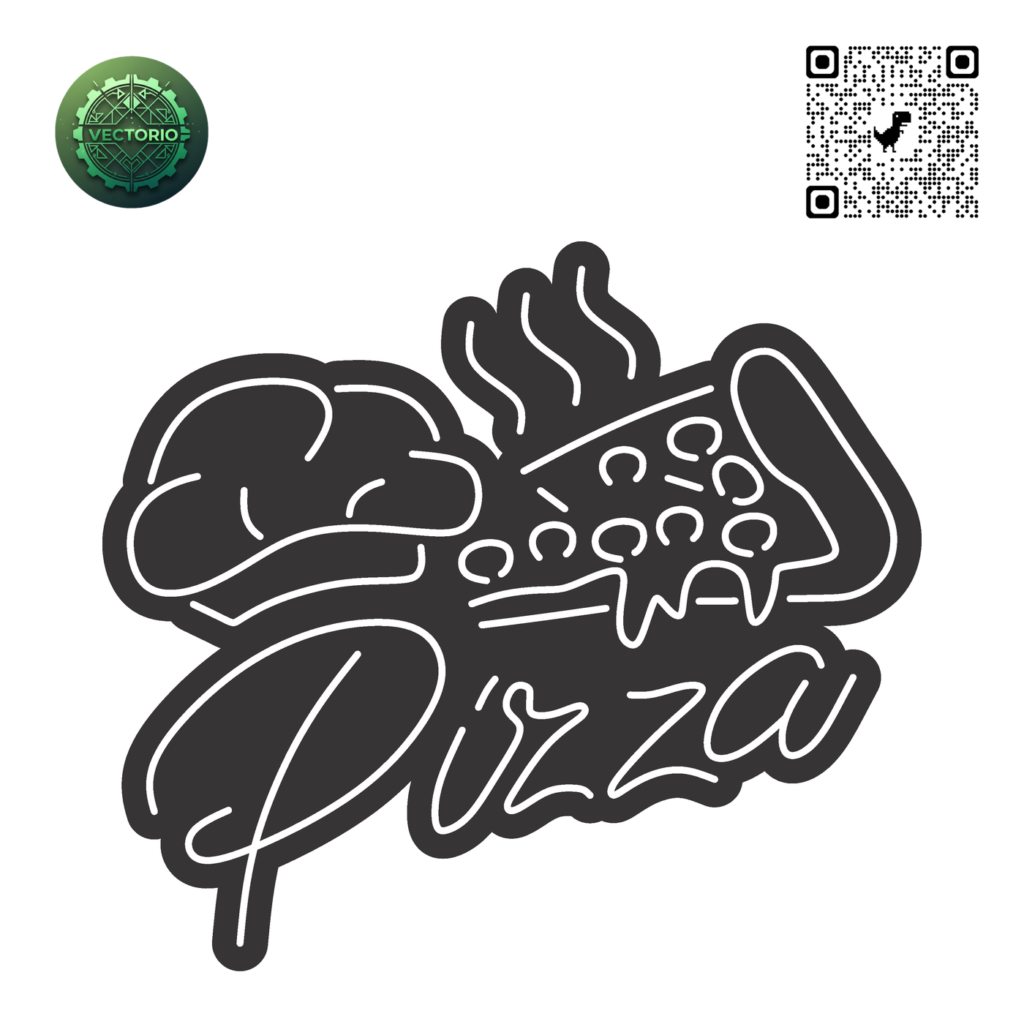 NEON LED - PIZZA vector design for laser cutting and engraving