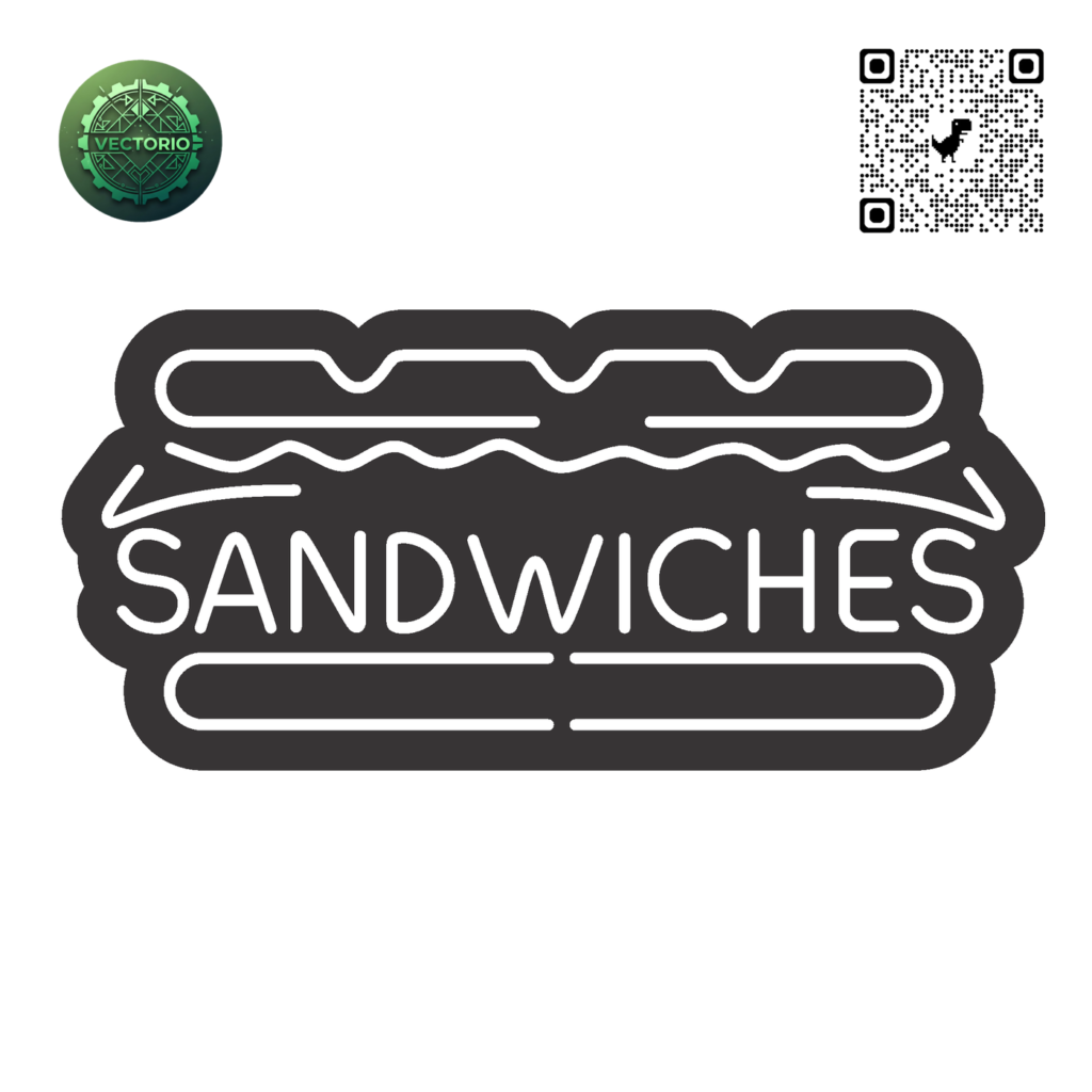 NEON LED - SANDWICHES vector design for laser cutting and engraving