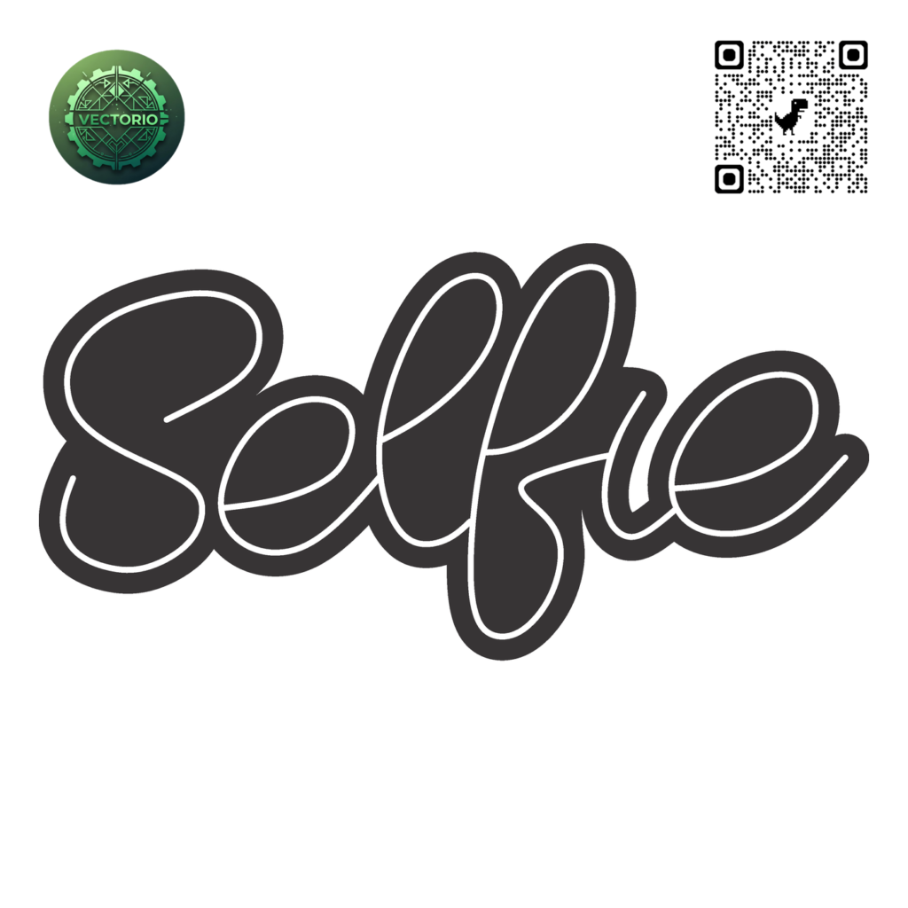 NEON LED - SELFIE vector design for laser cutting and engraving