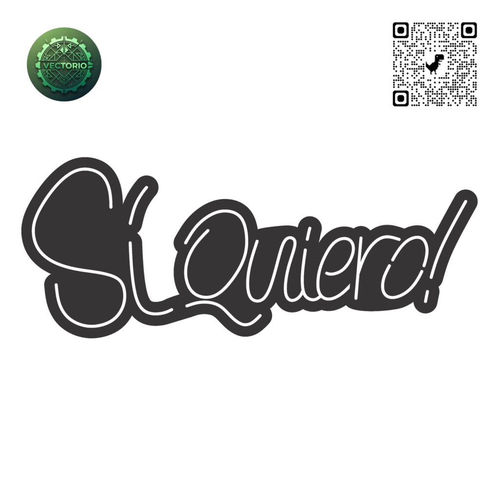 NEON LED - SI QUIERO vector design for laser cutting and engraving