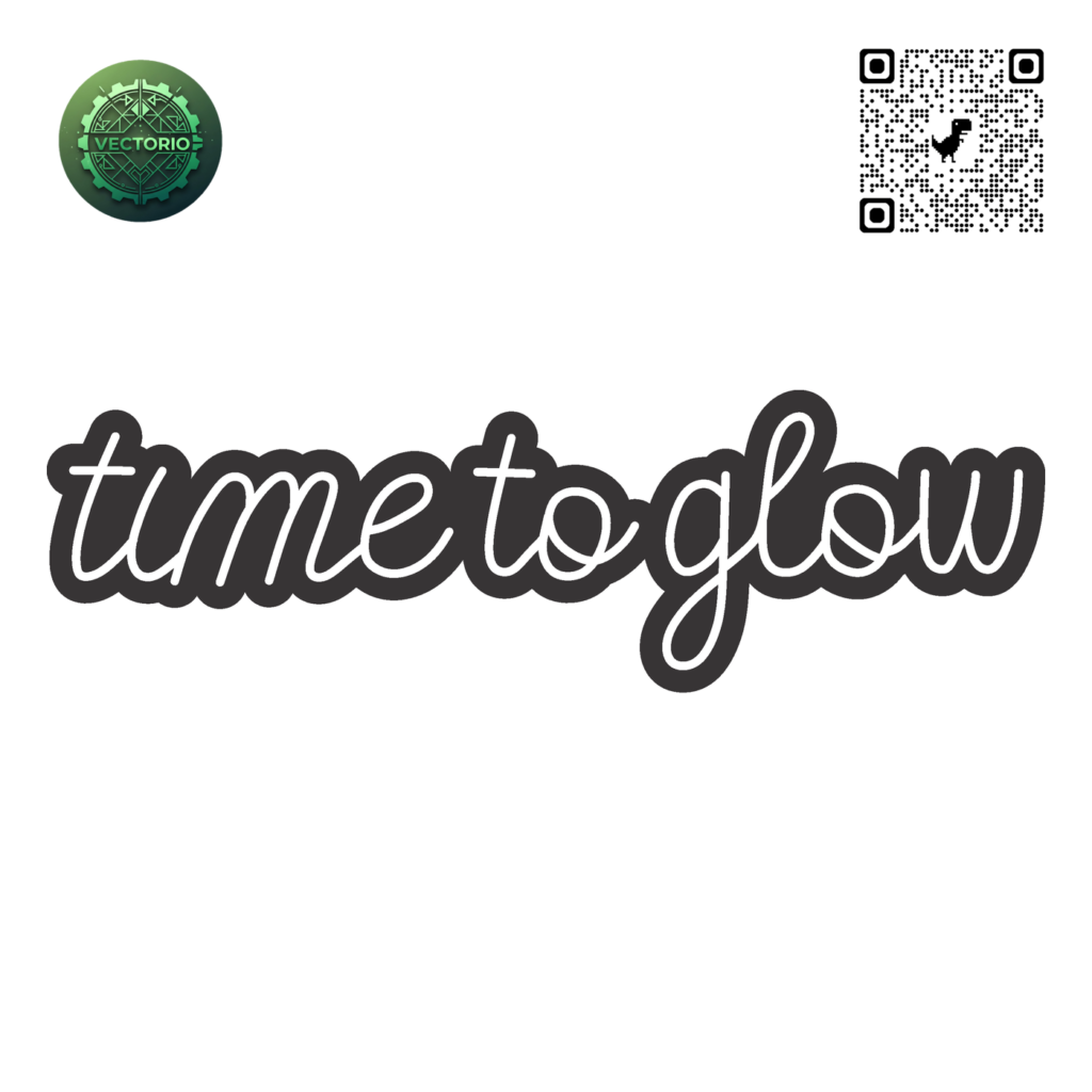 NEON LED - TIME TO GLOW vector design for laser cutting and engraving