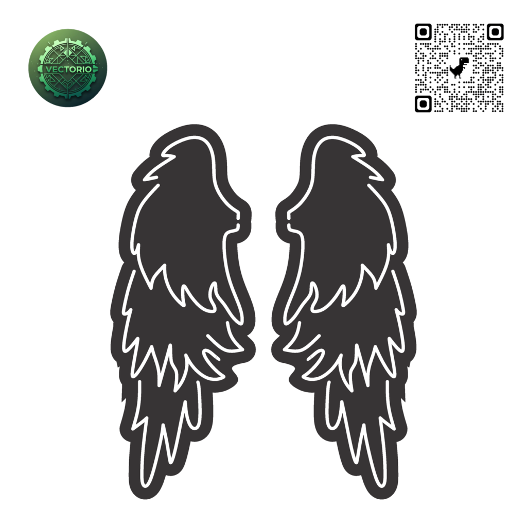 NEON LED - WINGS vector design for laser cutting and engraving