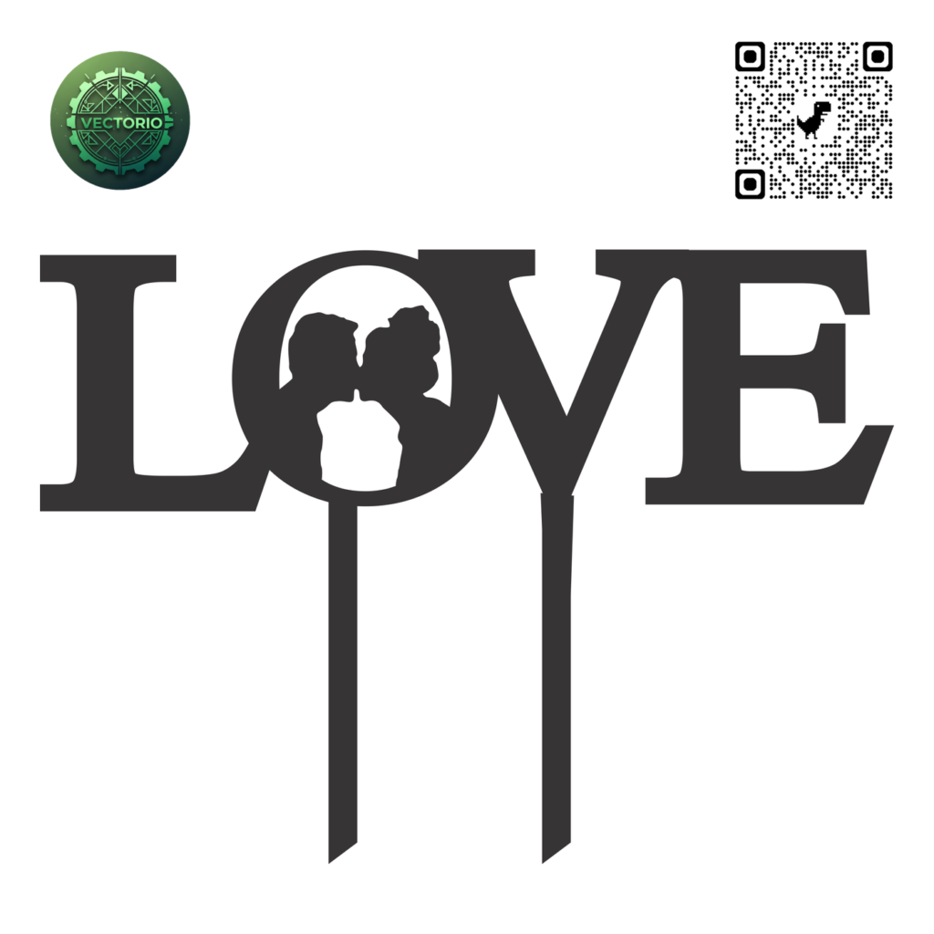 TOPPER LOVE 6 vector design for laser cutting and engraving
