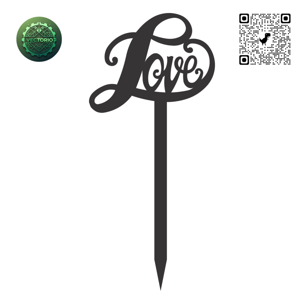 TOPPER LOVE 7 vector design for laser cutting and engraving