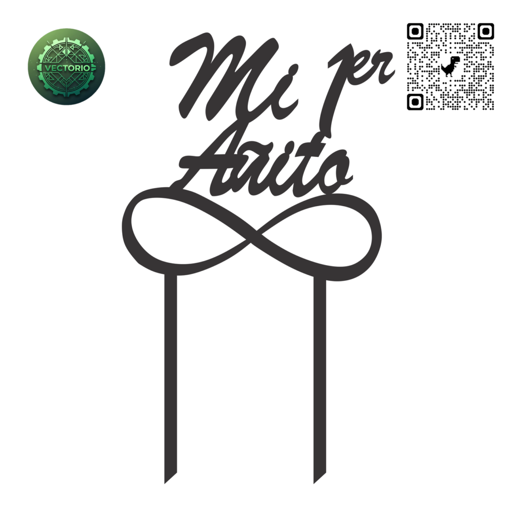 TOPPER MI PRIMER AÑITO vector design for laser cutting and engraving