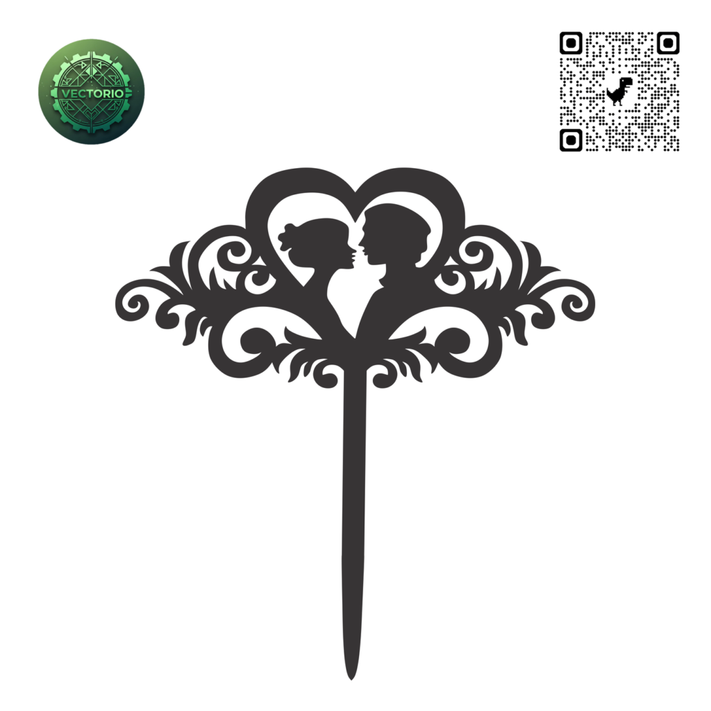 TOPPER WEDDING 16 vector design for laser cutting and engraving