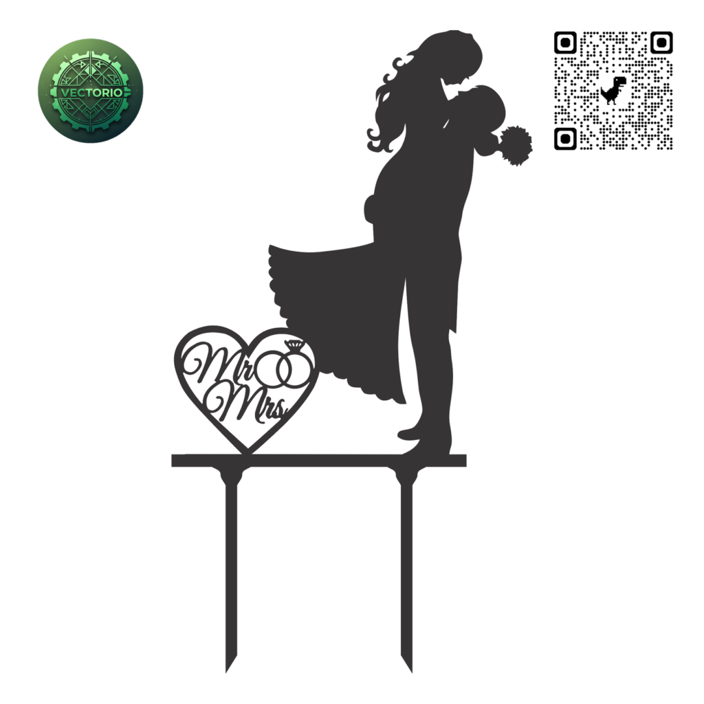 TOPPER WEDDING 17 vector design for laser cutting and engraving