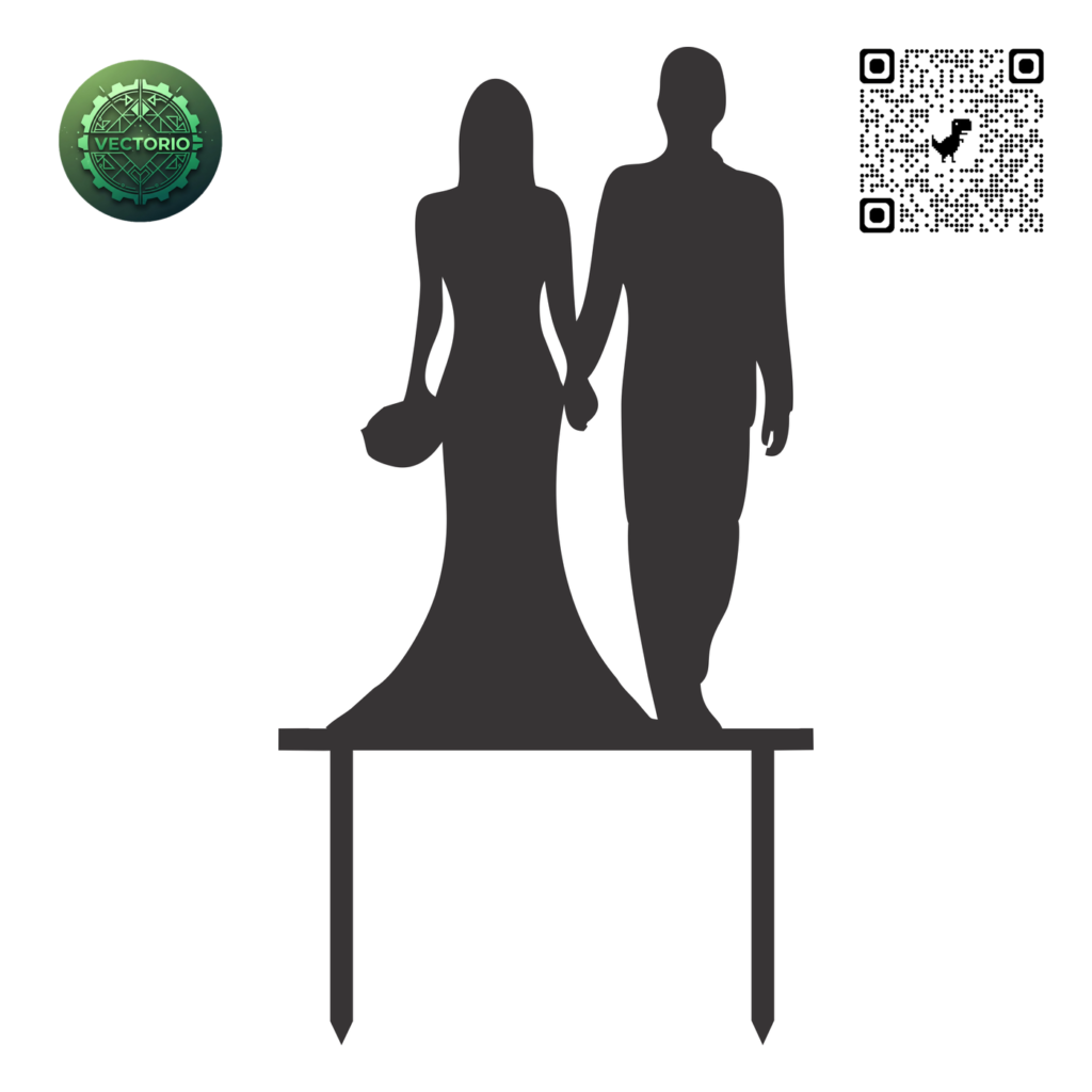 TOPPER WEDDING 2 vector design for laser cutting and engraving