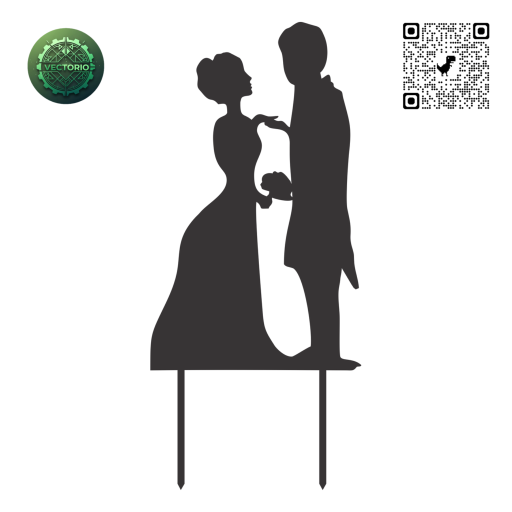 TOPPER WEDDING 4 vector design for laser cutting and engraving