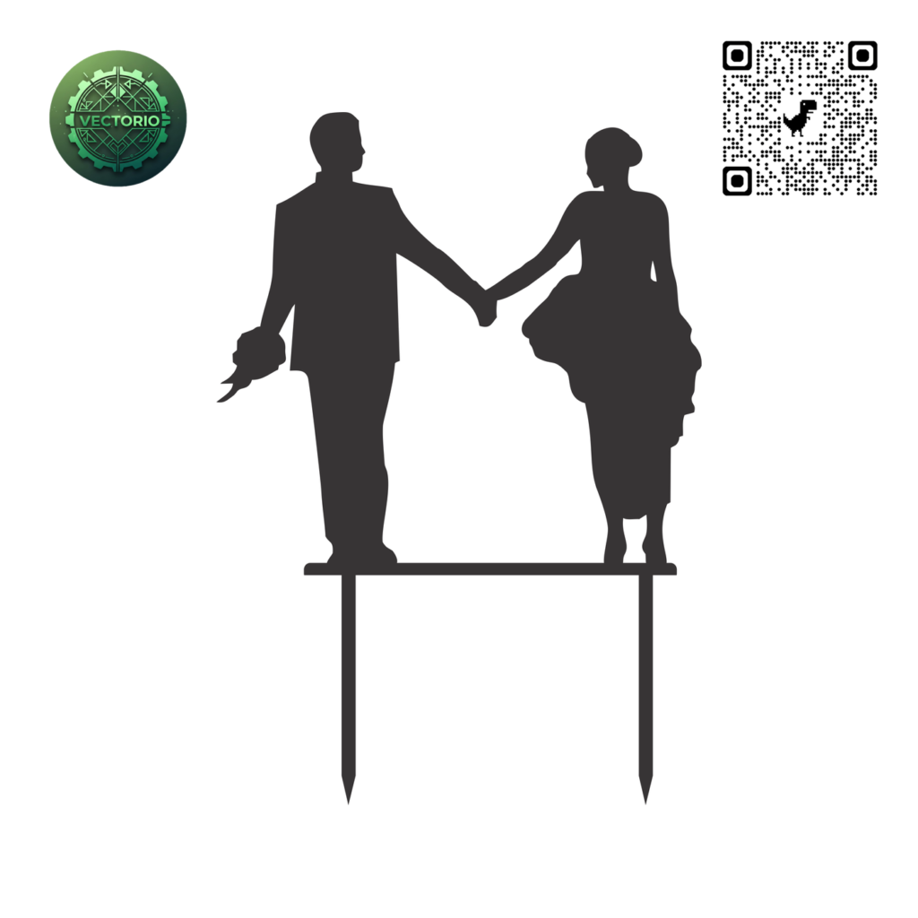 TOPPER WEDDING 5 vector design for laser cutting and engraving