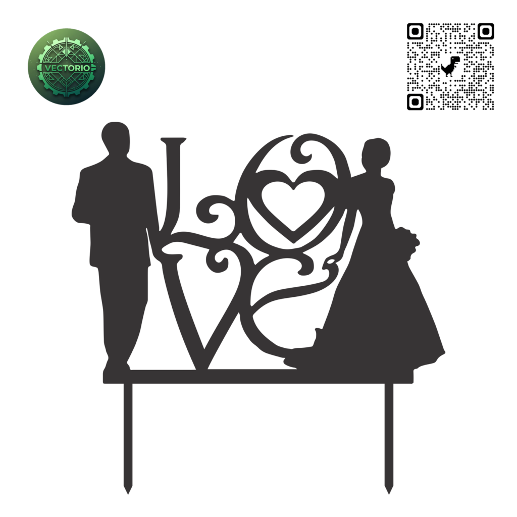 TOPPER WEDDING 8 vector design for laser cutting and engraving