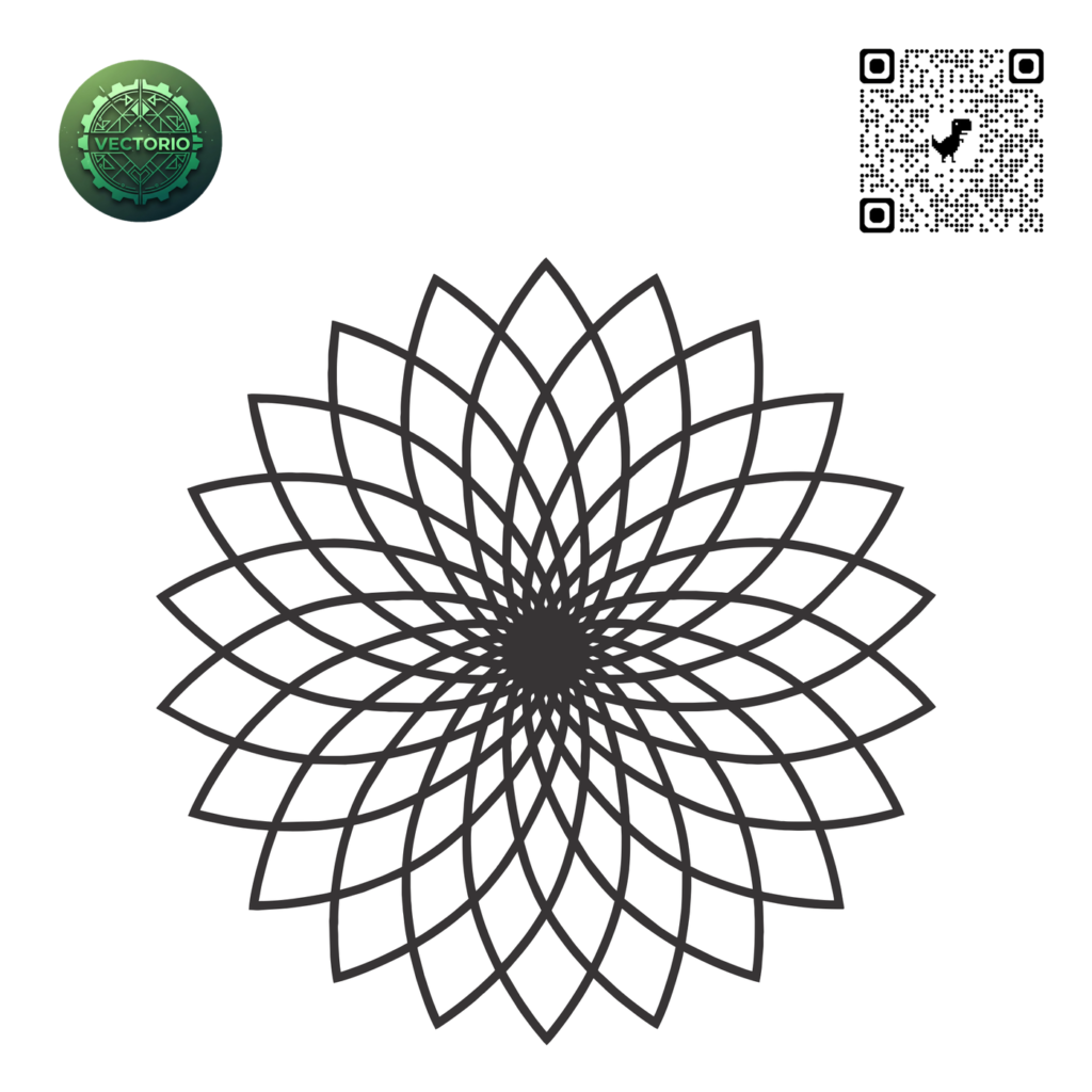 TORUS SACRED GEOMETRY vector design for laser cutting and engraving