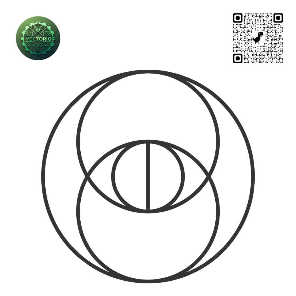 VESCICA PISCIS SACRED GEOMETRY vector design for laser cutting and engraving