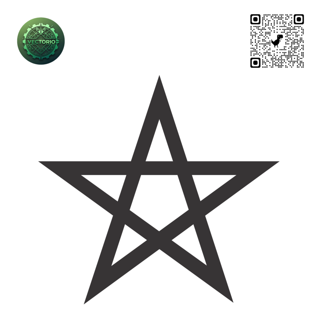 WICCA STAR vector design for laser cutting and engraving