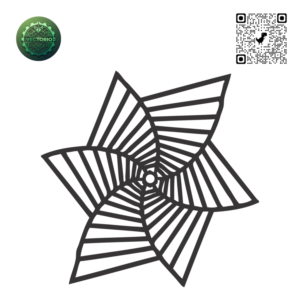 ABSTRACT WALL CLOCK 5 vector design for laser cutting and engraving
