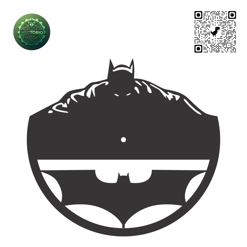 BATMAN WALL CLOCK 1 vector design for laser cutting and engraving