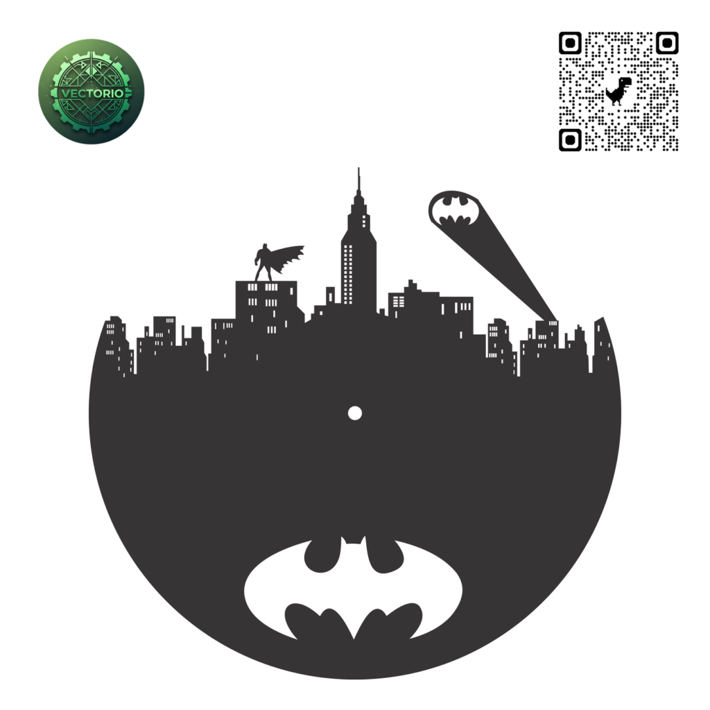BATMAN WALL CLOCK 4 vector design for laser cutting and engraving