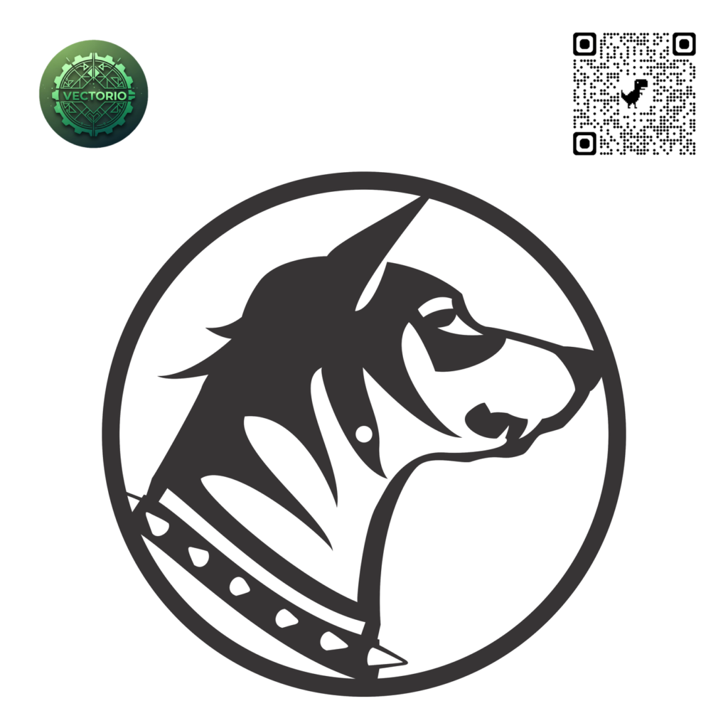 DOG WALL CLOCK vector design for laser cutting and engraving