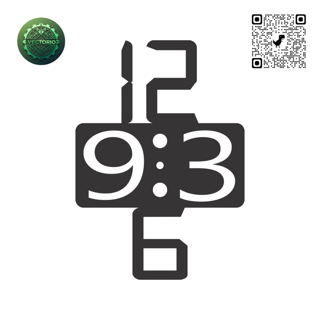 NUMBERS WALL CLOCK 2 vector design for laser cutting and engraving